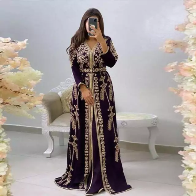 ROYAL DUBA MAROCAIN Islamique Arabe Caftan Main Brod rie Robes