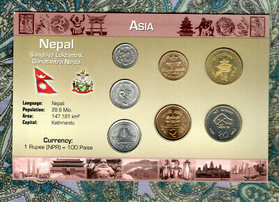 Littleton World Coin Set Nepal UNC 1996-2012 10 Rupees 1997 5 Rupees 1996