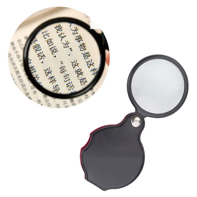 10X Mini Folding Magnifying Glass Optical Magnifier Pocket Reading Tool Loupe 2