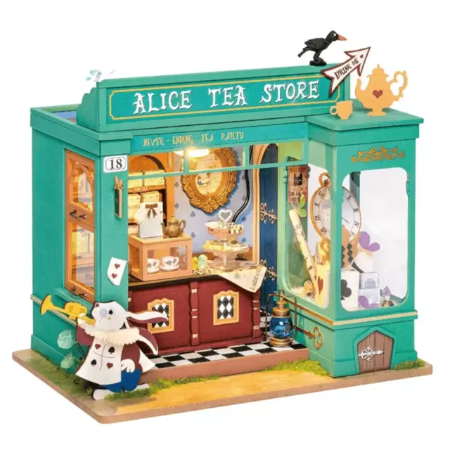 Kit Casa Fai Da Te  In Legno Rolife Alice’s Tea Store | Robotime Europe Ltd