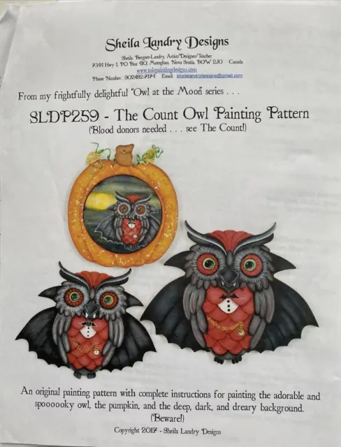 Hágalo usted mismo patrón de pintura de tole The Count Owl