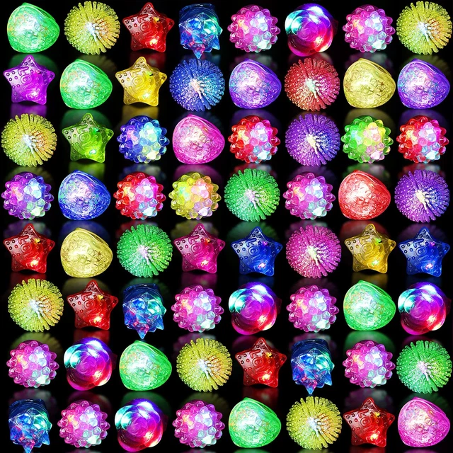 LED Light up Rings for Parties - 108Pcs Flashing Jelly Rings for Kids and Adults