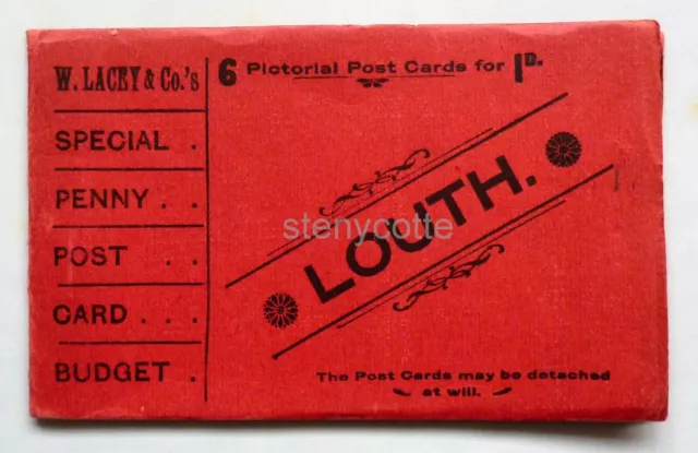 LOUTH. '6 Post Cards for 1d' Booklet. Wm Lacey & Co., Eastgate (Printers)