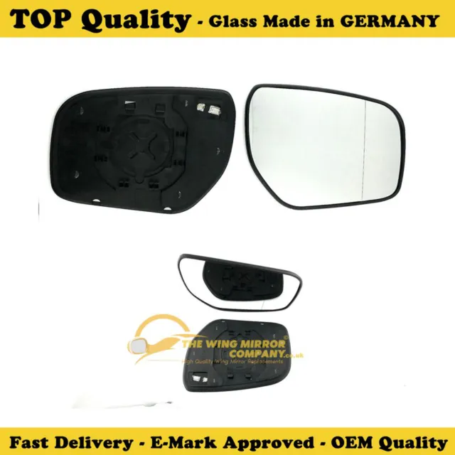 Driver Side Renault Koleos 2008 to 2011 Wing Mirror With Base Heated Wide Angle