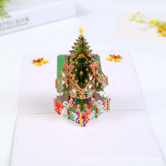 Merry Christmas Tree  New Year 3D Pop Up Greeting Cards AU SHOP