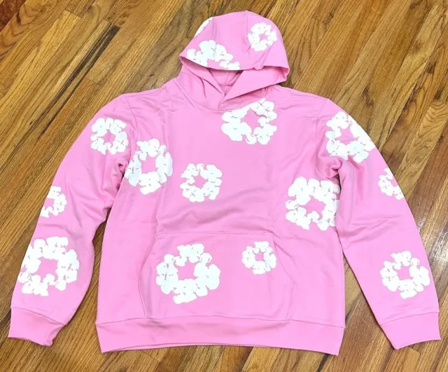 NEW Denim Tears The Cotton Wreath hoodie Sweatshirt Pink S Authentic