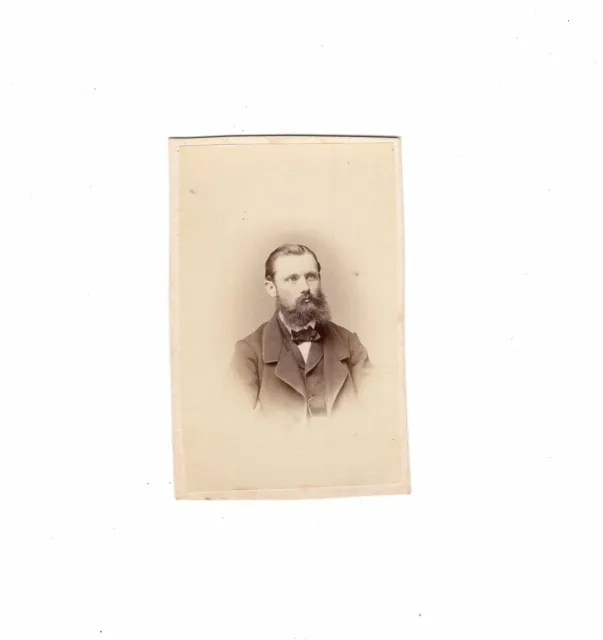 F. Weisbrod CDV Foto Herrenportrait - Frankfurt Main 1860er