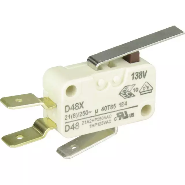 ZF D489-V3LD Microrupteur D489-V3LD 250 V/AC 21 A 1 x On/(On) à rappel 1 pc(s)