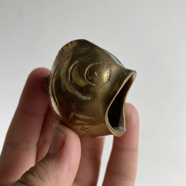 WALTER BOSSE CAT Egg Cup Vtg Mid Century Austria Brass Ring Holder