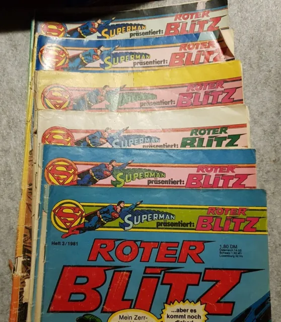 6 Roter Blitz Comics 80er Jahre