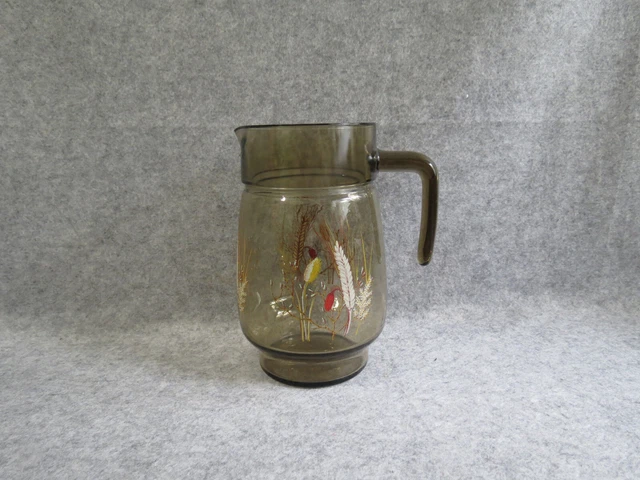 8 Verres à Pied En Verre Brun Fumé - Cavalier/Suède Luminarc Arcoroc France Vintage Annees 70