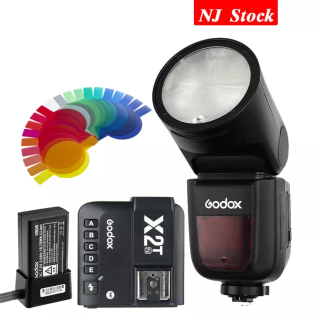 Godox V1 Flash Speedlight V1S Round Head Camera Speedlite with X2T For Sony  