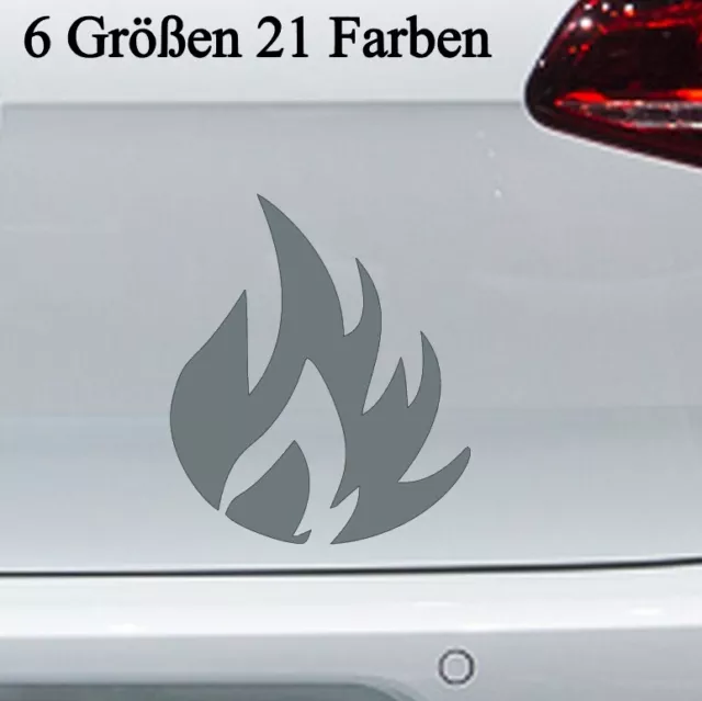 Flamme Kerze Aufkleber -6 Größen- Fire Heiß Sticker Brand Feuerwehr Firefighter