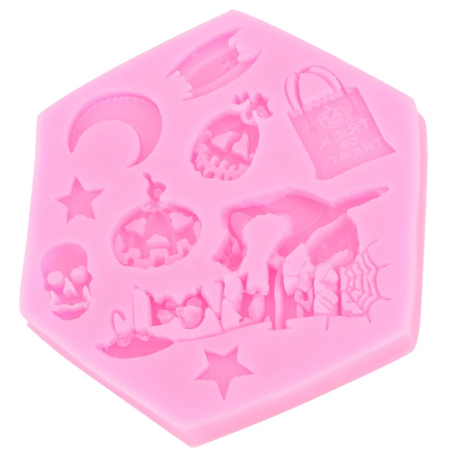Teksome Stampo per Cioccolato con Zucca di Halloween | Stampo in Silicone Fantasma a 15 cavità | Stampi in Silicone per Caramelle di Zucca per Decorazioni di Torte, Cupcakes, Gelatine, Biscotti