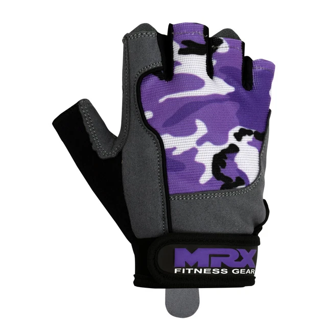 Gants d'haltérophilie femmes gymnase entraînement exercice & fitness camouflage violet 3
