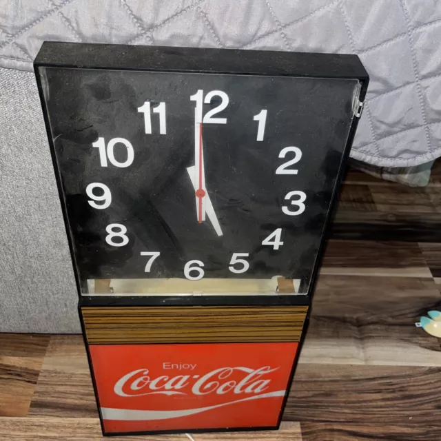 Coca Cola Clock 1978 Underwriters Laboratories Tested And Works Electric