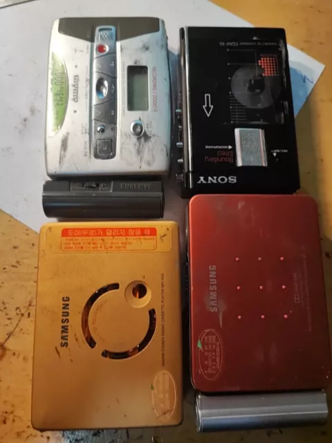 4 x cassette player Samsung MY-420, MY-A296S, MY-S1R, Sony TCM-10 Recorder