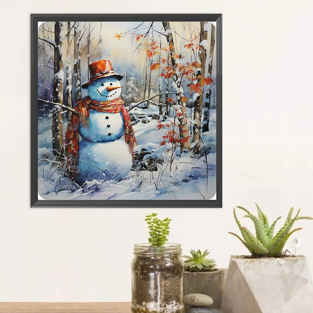 Paint By Numbers Kit DIY Oil Art Snowy Land Picture Home Wall Decor 40x40cm 2