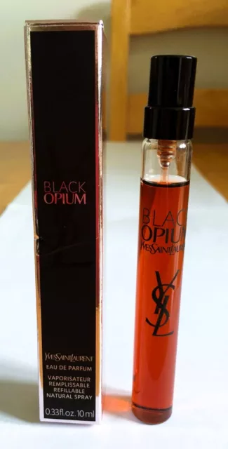 YSL Yves Saint Laurent Black Opium Eau De Parfum 10ml Spray Perfume NEW