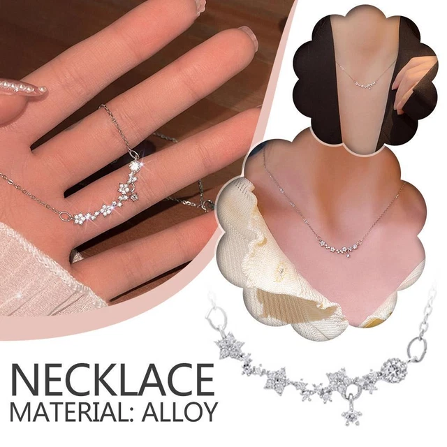 Style Rhinestone Flower Classy Simple Fashion Necklace New A6 M4Y7