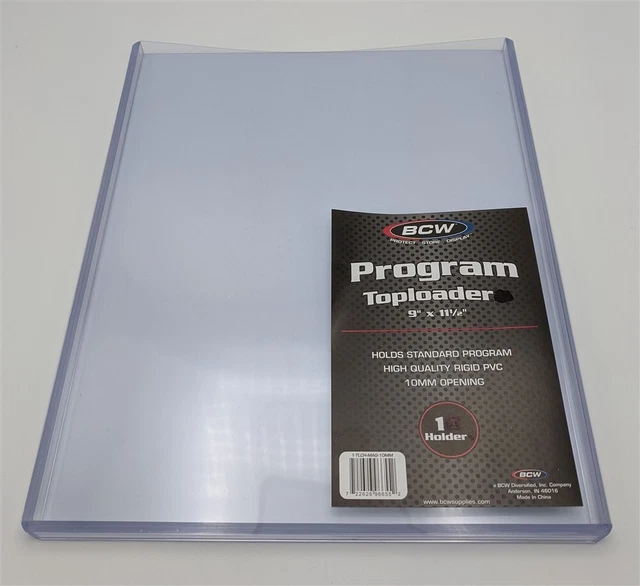 ONE LOOSE BCW Super Thick Magazine / Program Topload Holder