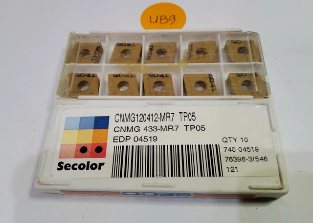10 Plaquettes De Tournage CNMG 120412-MR7 TP2501 SECO (origine France)