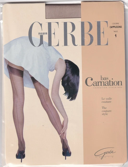 Bas Nylon Couture Crest Beige Taille 4 15 Deniers Fully Fashioned Fabriqué France