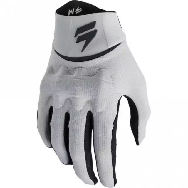 Shift MX (Adult) White Label D3O MX Motocross MTB Gloves (Grey)