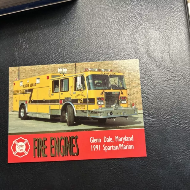 Jb98 Fama Fire Engines 1993 #182 Glenn Dale Maryland 1991 Spartan Marion