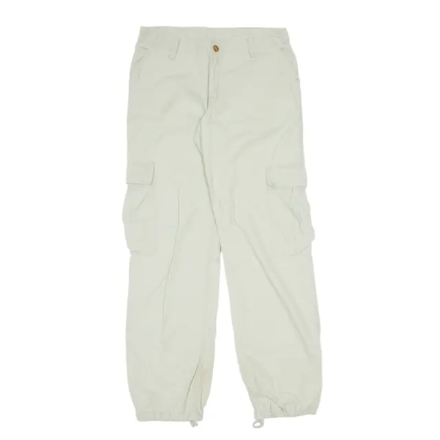 Pantaloni carhartt abbigliamento da lavoro abbigliamento da lavoro crema regolare affusolato donna W28 L30