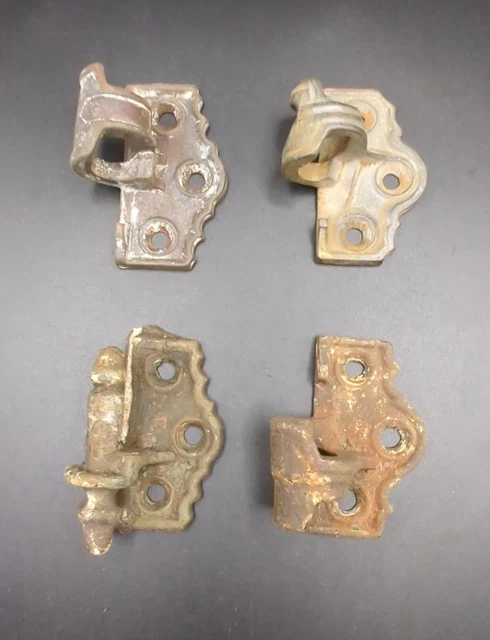Lot of 4 ANTIQUE CAST IRON VICTORIAN LIFT OFF SHUTTER HINGE parts Hardware