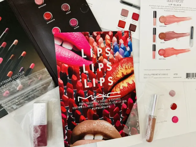 New Lipstick Sample Cards  29 Shades  Clinique Mercier Burberry M.A.C.  Unisex