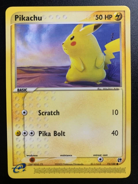 P25 Pokemon English Ex Sandstorm E-Serie Pikachu 72/100 Common Exc/Nm