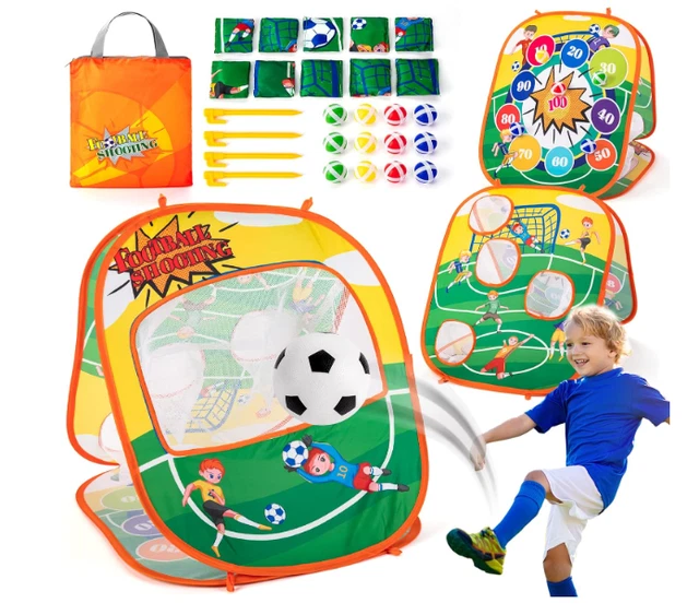 Juguetes Para Niños Plegable Juego De Futbol De Tres Lados Para Patio Playa