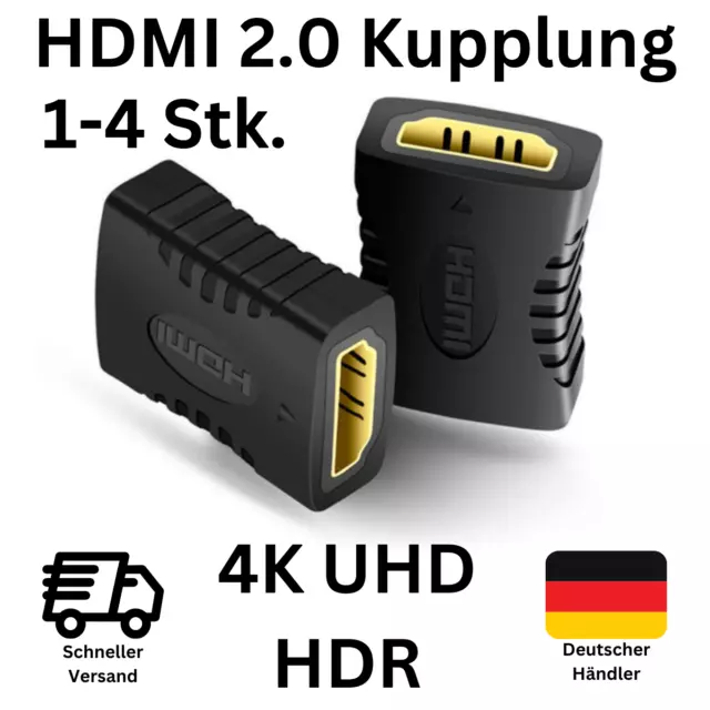HDMI Kupplung Adapter Buchse Verlängerung Kabel 4K UHD Verbinder TV 1080p FullHD