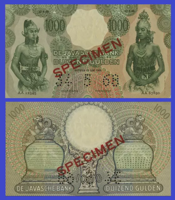 NETHERLANDS INDIES  1000 GULDEN 1968  -   Copy