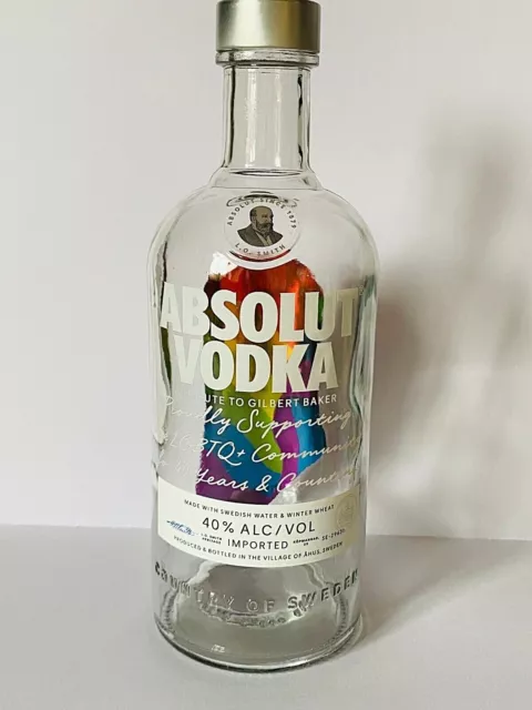 Absolut Wodka Pride LEERE Glasflasche Special Limited Edition Gay Gilbert Baker