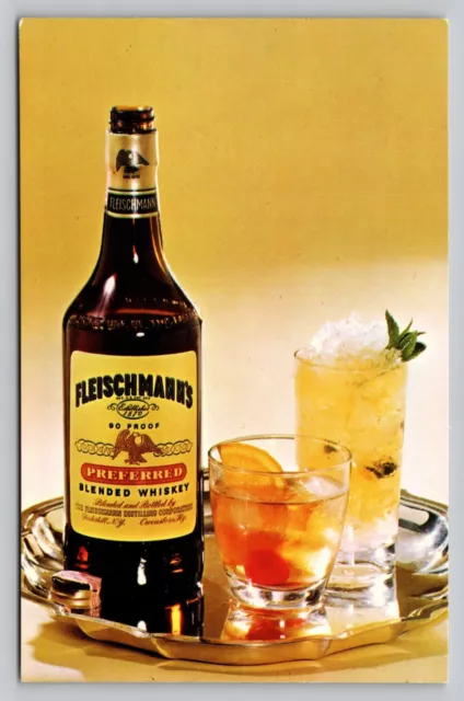 Postcard Fleischmanns Preferred Blended Whiskey Advertising  Distilling Corp -E2