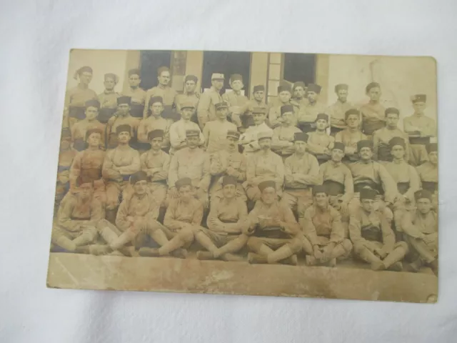 WW1 CPA CARTE PHOTO GROUPE SOLDATS MILITAIRES 3e RÉGIMENT SPAHIS MAROC ALGÉRIE ?
