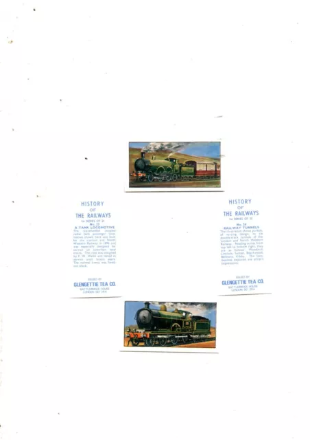 History Of The Railways Issued 1974 By Glengettie Tea   1St Series 25 Cards Mint