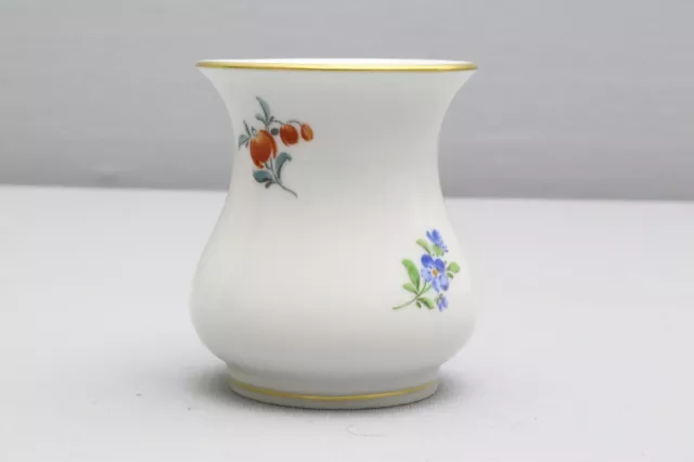 Meissen miniaturvase,blumenmalerei mit Gold.1.Wahl (04-180720) 3