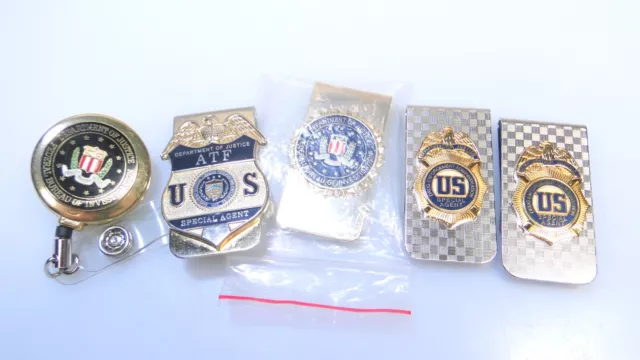 Collectible Money Clips US Agent FBI Dept Justice ATF