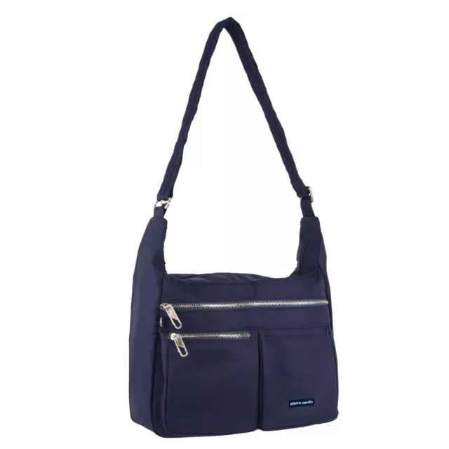 Pierre Cardin Anti-Theft Cross Body Bag RFID Slash Proof Travel - Navy