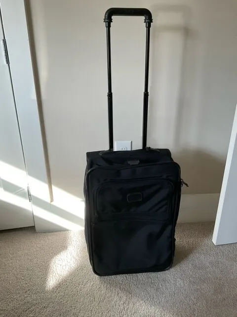 TUMI Black Ballistic Nylon 2 Wheel Carry On Luggage 21" x 14" x 8"