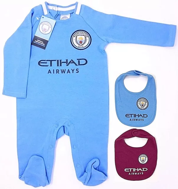 Manchester City FC Bebés Pijama Bebé Cochecito Jugar Grow Mono