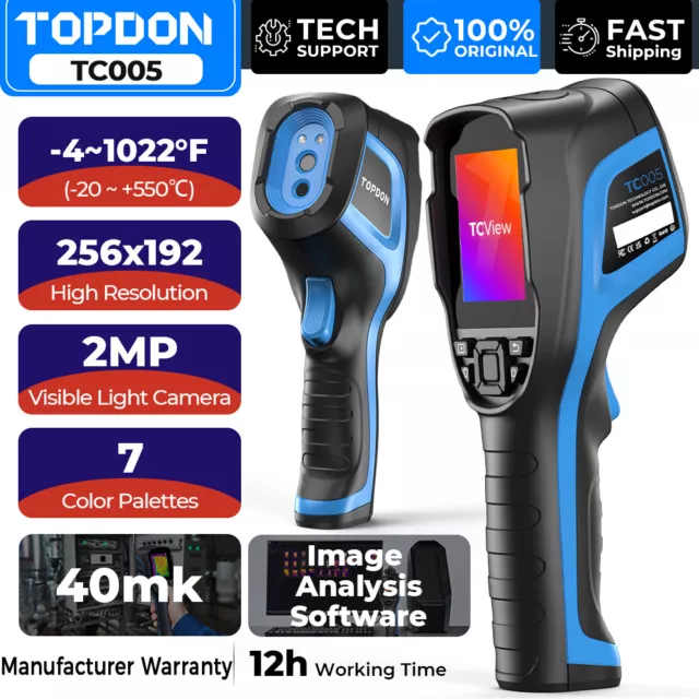 2024 TOPDON Handheld Thermal Imaging Camera IR Infrared Thermometer Image TC005