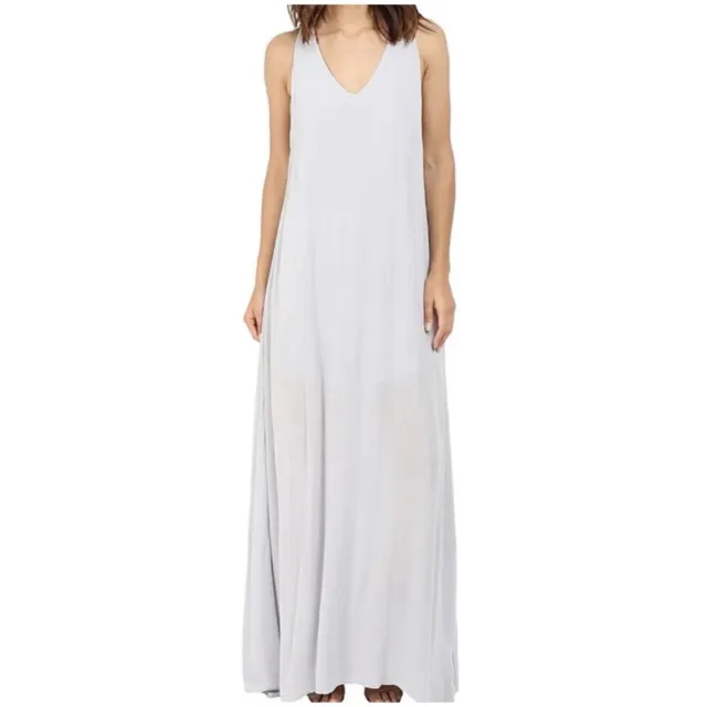 Lanston NWT Deep V-Neck Sleeveless Crepe Maxi Dress Size XS