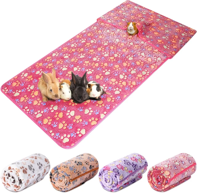 4 Pcs Guinea Pig Liners Guinea Pig Bedding for Cage Blankets Waterproof Washable