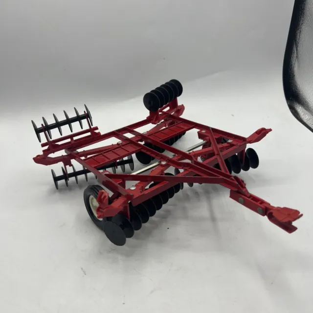 Vintage Ertl International Harvester Disc Plow Red 1980's Farm Toy 1:16 Scale