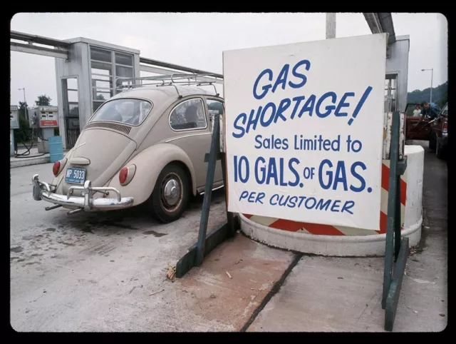 (12) 1971 Gasoline Shortage Gas Station Pumps 16" Heavy Duty Usa Metal Adv Sign